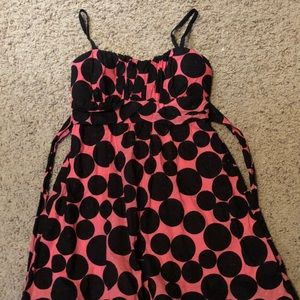 Spaghetti strap pink dress